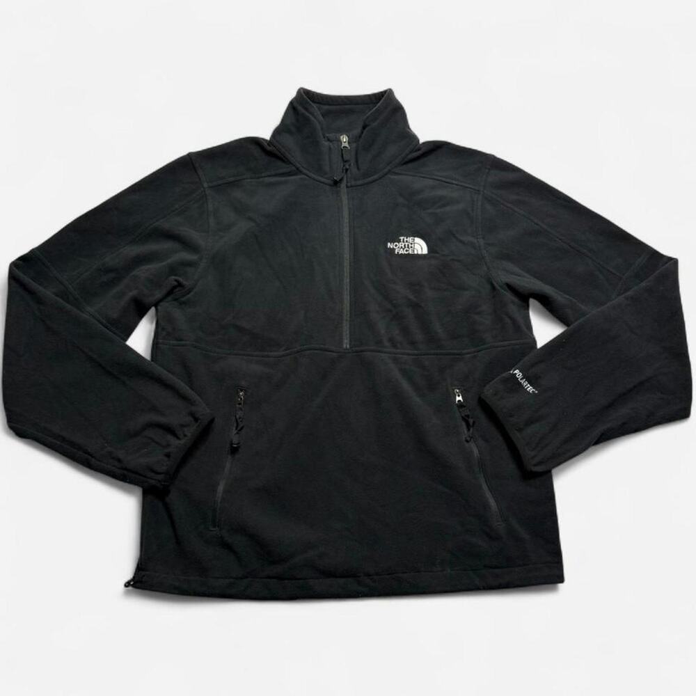 The North Face Polartec 1/4 Zip Fleece Pullover Black Men’s Small NF0A7ZXV